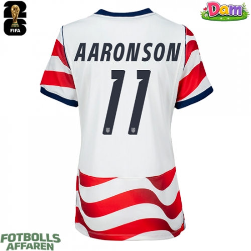 Förenta stater Brenden Aaronson #11 Hemmatröja Kvinnor VM 2026 Kortärmad